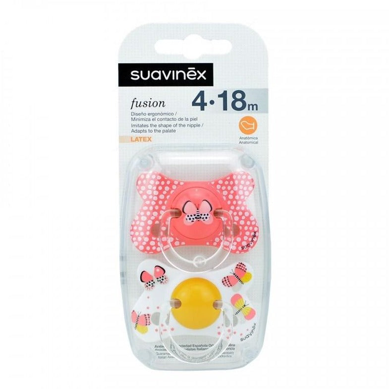 suavinex 苏维尼乳胶安抚奶嘴4-18m 2u
